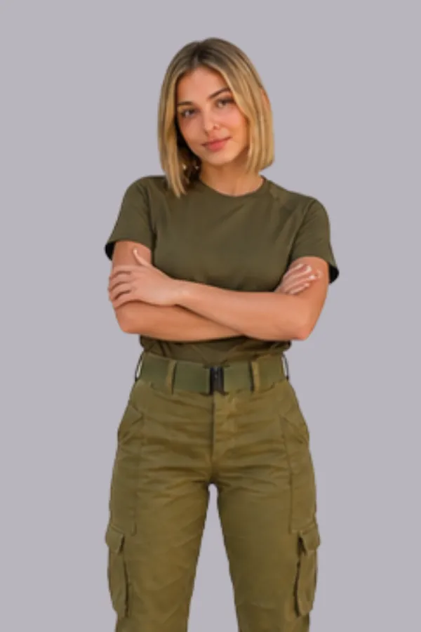 מארז 5 חולצות דרייפיט UNISEX שרוול קצר צבע זית לבנות - תמונה 4
