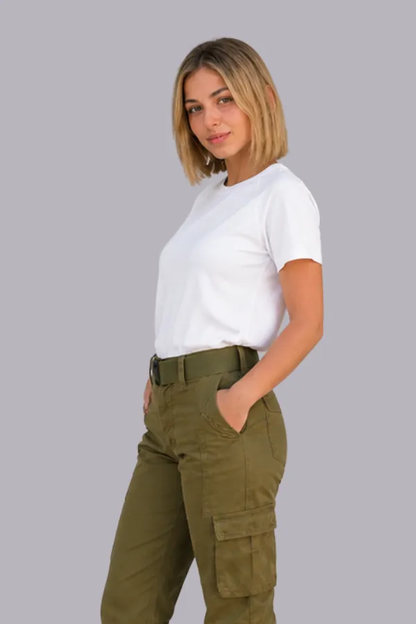 מארז 5 חולצות דרייפיט UNISEX שרוול קצר צבע לבן למתגייסת