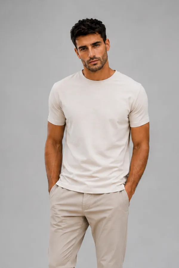 חולצת דרייפיט פרימיום Slim Fit לגברים לבנה - תמונה 2