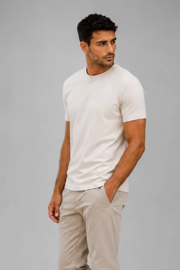 חולצת דרייפיט פרימיום Slim Fit לגברים לבנה
