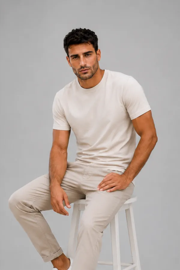 חולצת דרייפיט פרימיום Slim Fit לגברים לבנה - תמונה 3