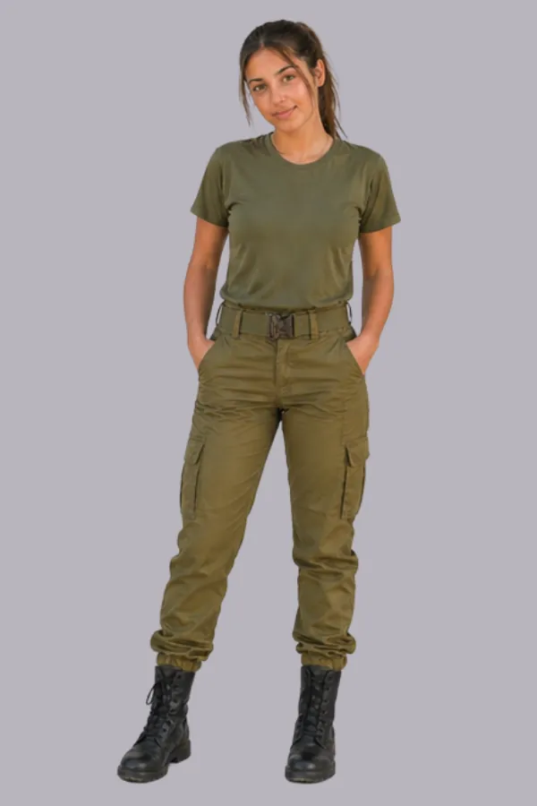 מארז 5 חולצות טריקו 100% כותנה UNISEX צבע זית לחיילות