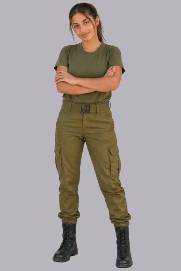 מארז 5 חולצות טריקו 100% כותנה UNISEX צבע זית לחיילות - תמונה 4