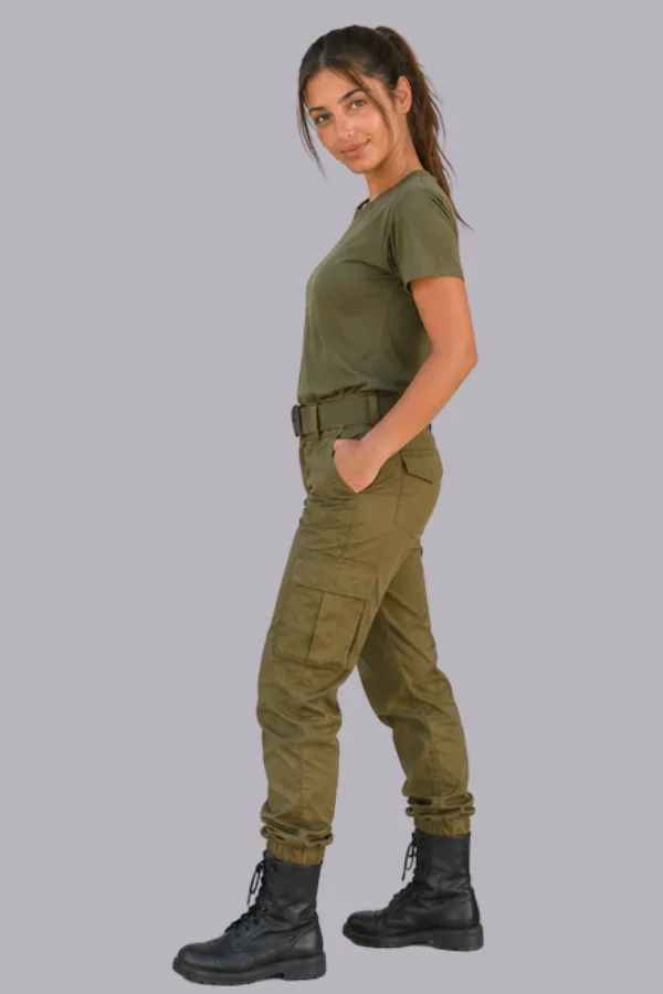 מארז 5 חולצות טריקו 100% כותנה UNISEX צבע זית לחיילות - תמונה 5
